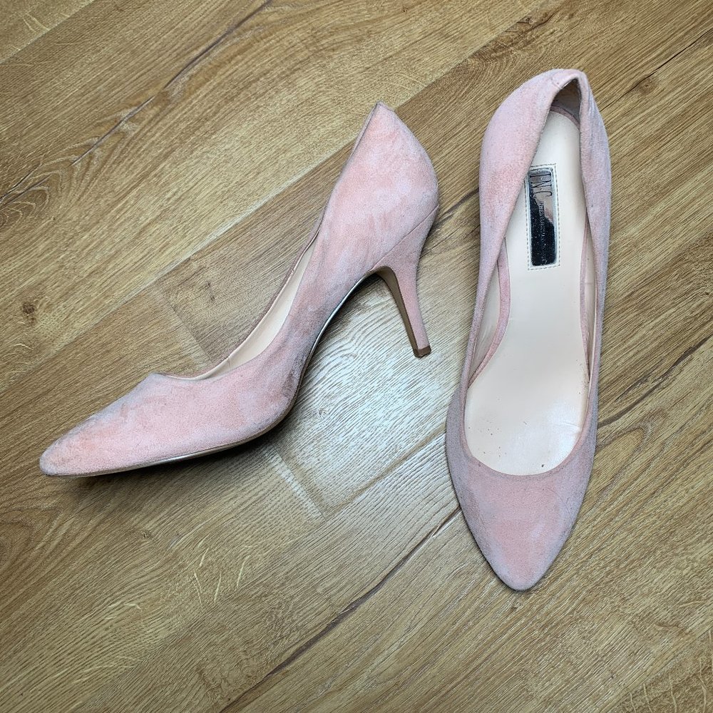 INC Zita Women Pointed Toe Suede Heels